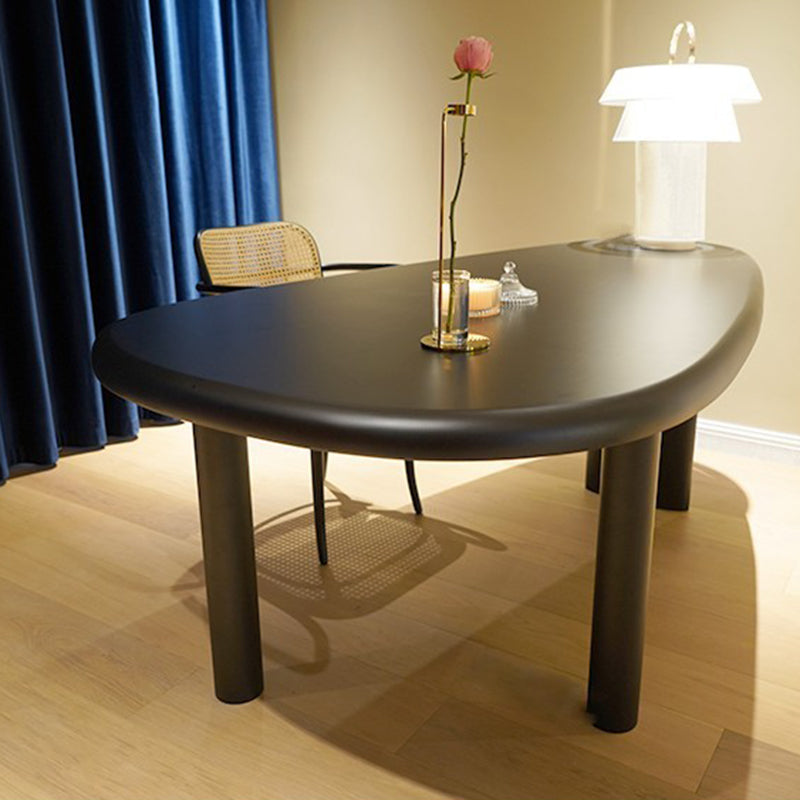 Industrial Writing Desk Solid Wood 29.5" Height Office Desk in Black with Legs Clearhalo 'furn' 'furn_office_desk' 'Furniture' 'Office Desks' 'Office Furniture' 'office_desk' 6471185