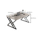 29.25-inch H Industrieel Writing Desk Stone Office Desk voor Home