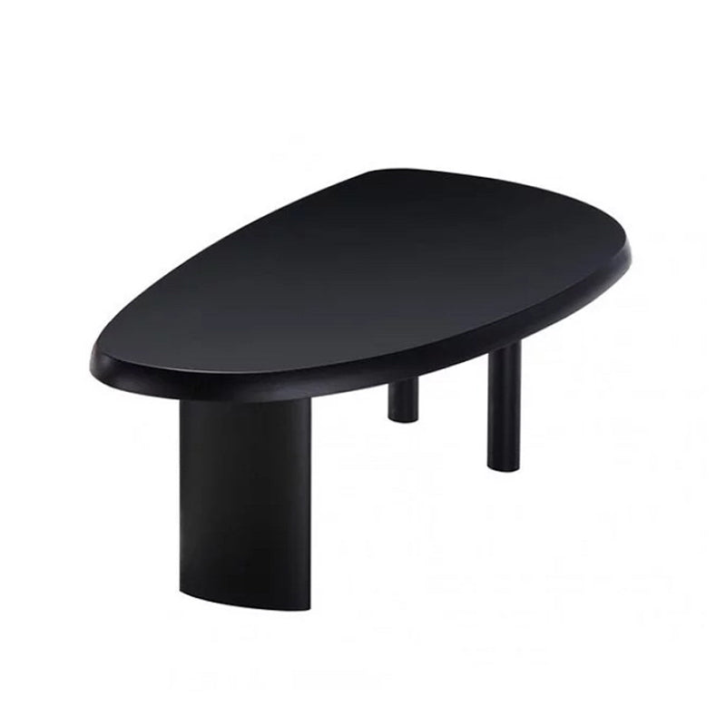 Scrivania industriale scrivania in legno massiccio in nero con le gambe