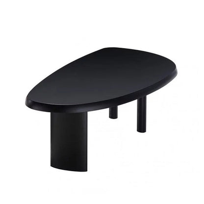 Scrivania industriale scrivania in legno massiccio in nero con le gambe