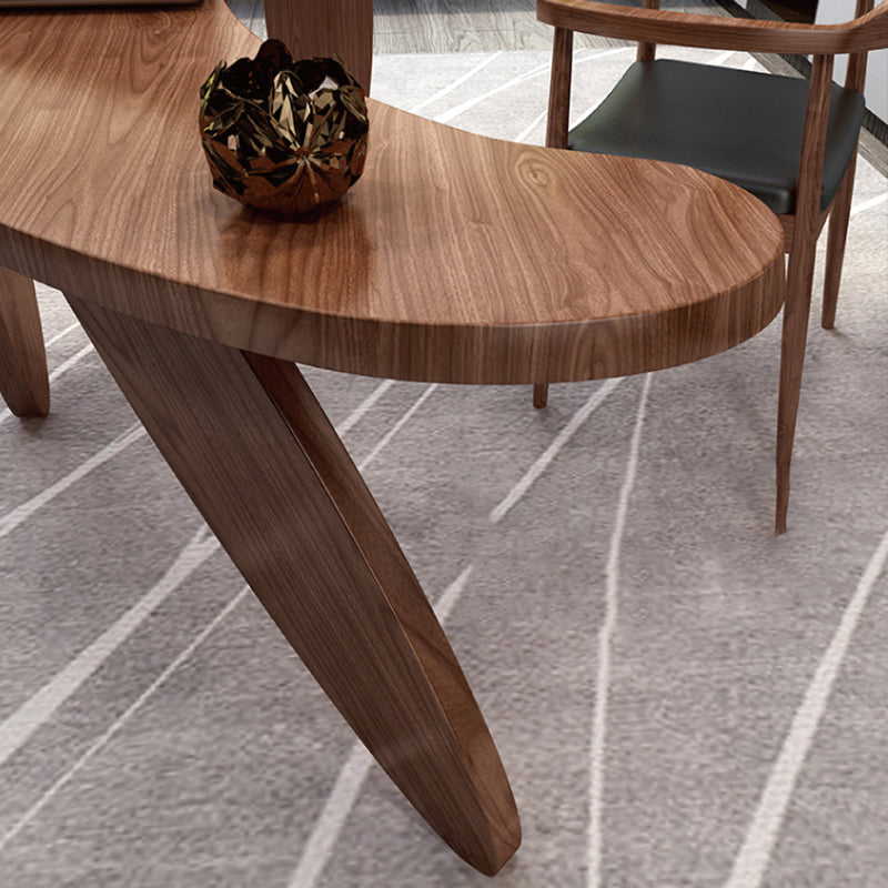 Contemporary 29.5" Height Writing Desk Solid Wood Office Desk with Legs Clearhalo 'furn' 'furn_office_desk' 'Furniture' 'Office Desks' 'Office Furniture' 'office_desk' 6471266