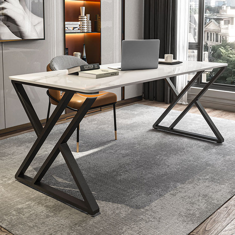 Bureau de bureau industriel Antique Finish Gaming Bureau avec des jambes en métal