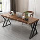 Industrial Solid Wood Office Desk 27,6-inch brede schrijfbureau met ijzeren benen