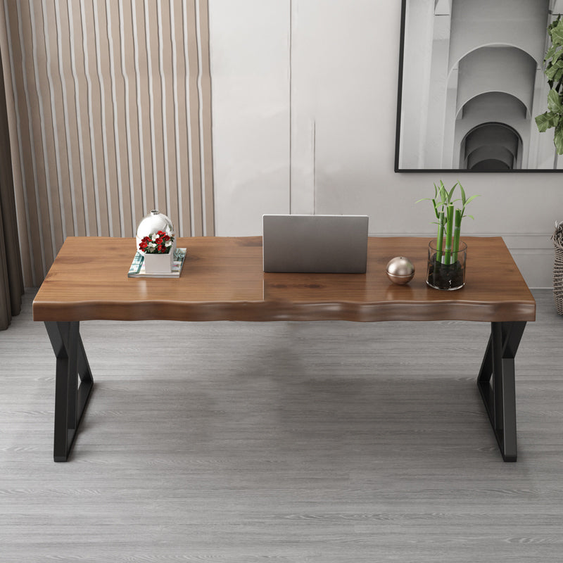 Industrial Solid Wood Office Desk 27,6-inch brede schrijfbureau met ijzeren benen