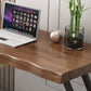 Industrial Solid Wood Office Desk 27,6-inch brede schrijfbureau met ijzeren benen