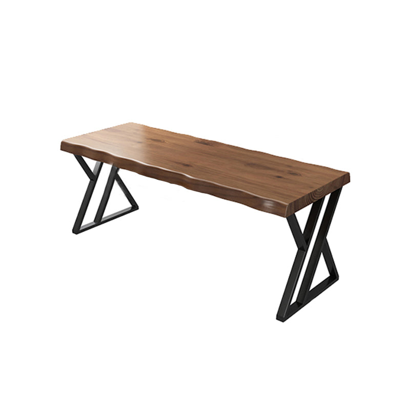 Industrial Solid Wood Office Desk 27,6-inch brede schrijfbureau met ijzeren benen