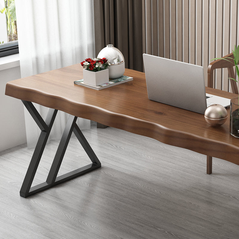 Industrial Solid Wood Office Desk 27,6-inch brede schrijfbureau met ijzeren benen