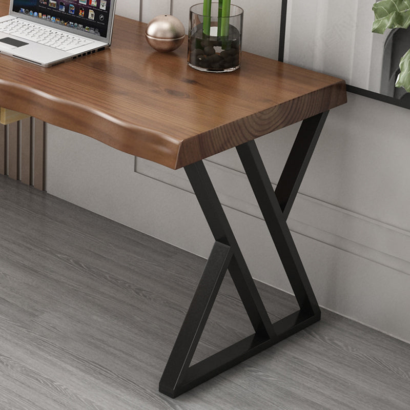 Industrial Solid Wood Office Desk 27,6-inch brede schrijfbureau met ijzeren benen