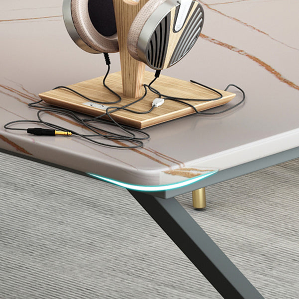 29.53" H Contemporary Office Desk Antique Finish Rectangular Computer Desk Clearhalo 'furn' 'furn_office_desk' 'Furniture' 'Office Desks' 'Office Furniture' 'office_desk' 6471366