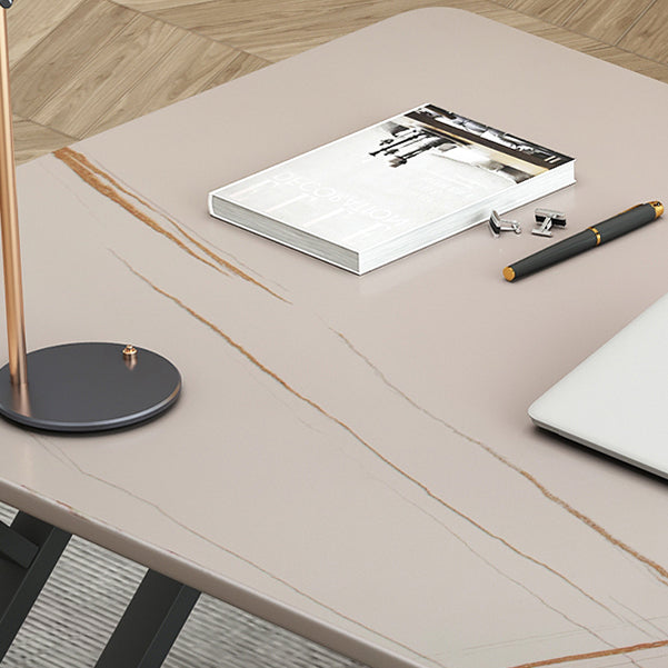 29.53" H Contemporary Office Desk Antique Finish Rectangular Computer Desk Clearhalo 'furn' 'furn_office_desk' 'Furniture' 'Office Desks' 'Office Furniture' 'office_desk' 6471368