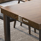 Bureau de bureau rectangulaire industriel Bureau exécutif en bois massif avec des jambes en métal