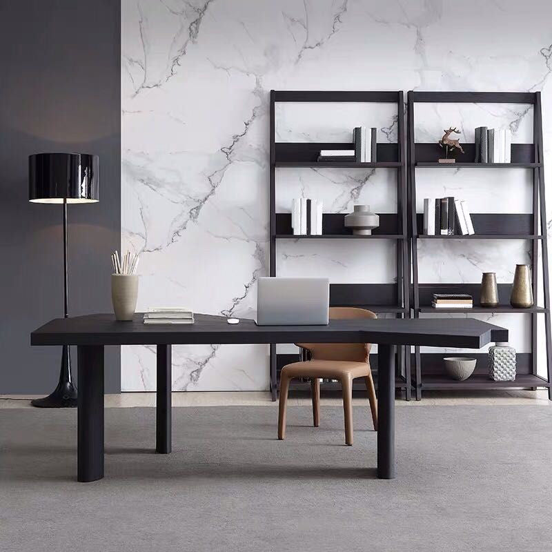 Eigentijdse schrijfbureau massief hout 29.5 "Hoogte kantoor bureau met benen