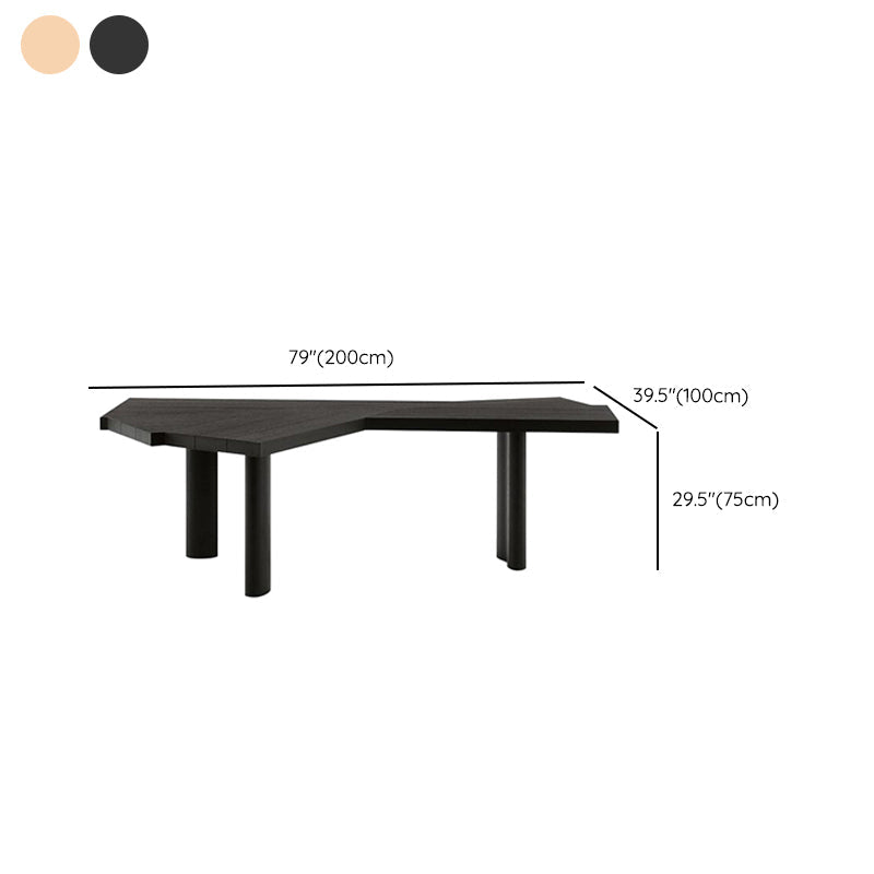 Eigentijdse schrijfbureau massief hout 29.5 "Hoogte kantoor bureau met benen