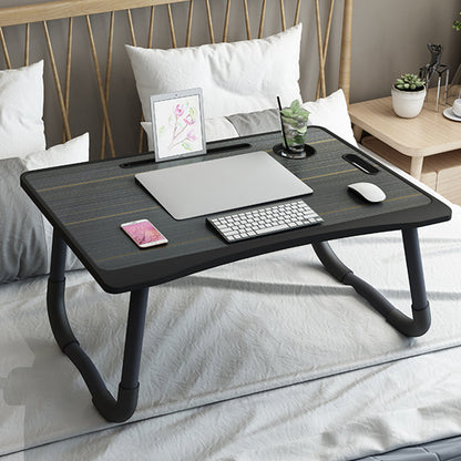 Contemporary Engineered Wood Writing Desk Bedroom Office Desk with Legs Black No Drawer Clearhalo 'furn' 'furn_office_desk' 'Furniture' 'Office Desks' 'Office Furniture' 'office_desk' 6471454