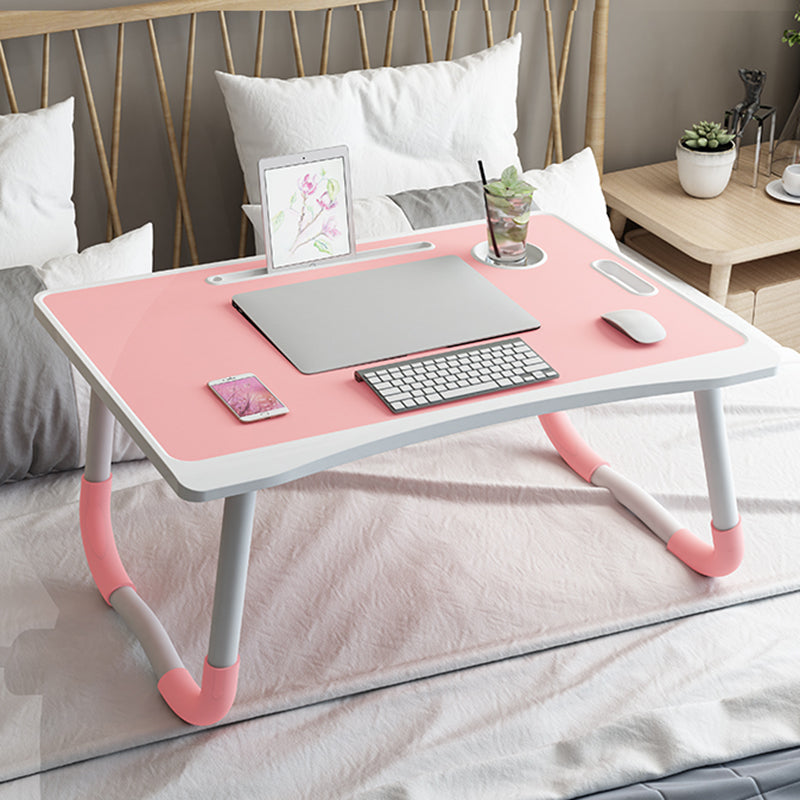 Contemporary Engineered Wood Writing Desk Bedroom Office Desk with Legs Pink No Drawer Clearhalo 'furn' 'furn_office_desk' 'Furniture' 'Office Desks' 'Office Furniture' 'office_desk' 6471457