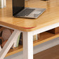 Industrial Curved Office Desk Antique Finish Computer Desk with Metal Legs Clearhalo 'furn' 'furn_office_desk' 'Furniture' 'Office Desks' 'Office Furniture' 'office_desk' 6471496