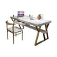 Solid Wood Rectangular Writing Desk 29.53-inch Tall Office Desk with Shelf Clearhalo 'furn' 'furn_office_desk' 'Furniture' 'Office Desks' 'Office Furniture' 'office_desk' 6471533