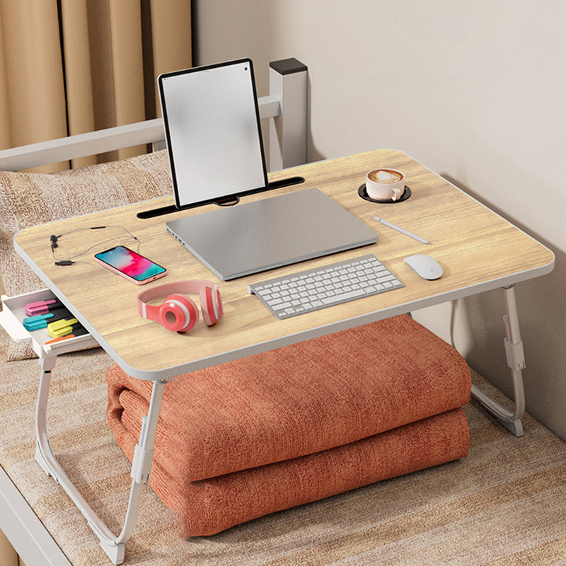 Contemporary Engineered Wood Writing Desk Bedroom Office Desk with White Legs Natural Clearhalo 'furn' 'furn_office_desk' 'Furniture' 'Office Desks' 'Office Furniture' 'office_desk' 6471564