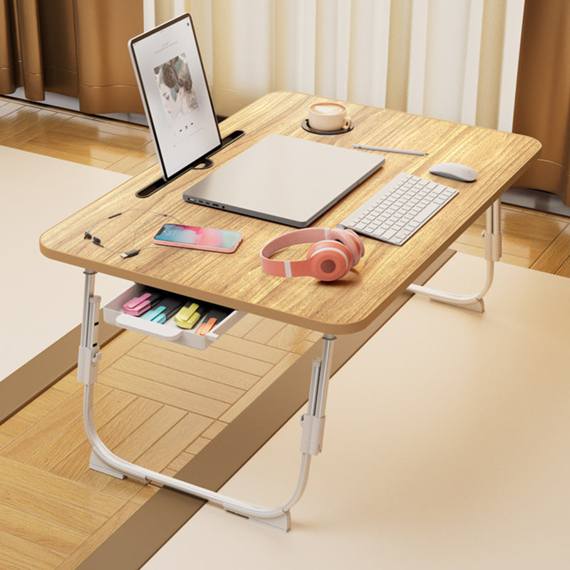 Contemporary Engineered Wood Writing Desk Bedroom Office Desk with White Legs Clearhalo 'furn' 'furn_office_desk' 'Furniture' 'Office Desks' 'Office Furniture' 'office_desk' 6471573