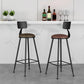 Modern Backrest Armless Counter Stool Iron Bar Stool with Leather Cushion for Dining Room Clearhalo 'Bar Furniture' 'Bar Stools' 'bar_stools' 'furn' 'furn_bar_stools' 'Furniture' 'Kitchen & Dining Furniture' 6471632