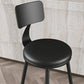 Modern Backrest Armless Counter Stool Iron Bar Stool with Leather Cushion for Dining Room Clearhalo 'Bar Furniture' 'Bar Stools' 'bar_stools' 'furn' 'furn_bar_stools' 'Furniture' 'Kitchen & Dining Furniture' 6471638