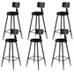 Modern Backrest Armless Counter Stool Iron Bar Stool with Leather Cushion for Dining Room Black 6 Piece Set Bar Stool(30"H) Clearhalo 'Bar Furniture' 'Bar Stools' 'bar_stools' 'furn' 'furn_bar_stools' 'Furniture' 'Kitchen & Dining Furniture' 6471647
