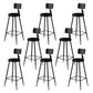 Modern Backrest Armless Counter Stool Iron Bar Stool with Leather Cushion for Dining Room Black 8 Piece Set Bar Stool(30"H) Clearhalo 'Bar Furniture' 'Bar Stools' 'bar_stools' 'furn' 'furn_bar_stools' 'Furniture' 'Kitchen & Dining Furniture' 6471649