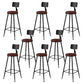 Modern Backrest Armless Counter Stool Iron Bar Stool with Leather Cushion for Dining Room Brown 8 Piece Set Bar Stool(30"H) Clearhalo 'Bar Furniture' 'Bar Stools' 'bar_stools' 'furn' 'furn_bar_stools' 'Furniture' 'Kitchen & Dining Furniture' 6471669