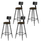 Modern Backrest Armless Counter Stool Iron Bar Stool with Leather Cushion for Dining Room Brown 4 Piece Set Bar Stool(30"H) Clearhalo 'Bar Furniture' 'Bar Stools' 'bar_stools' 'furn' 'furn_bar_stools' 'Furniture' 'Kitchen & Dining Furniture' 6471677