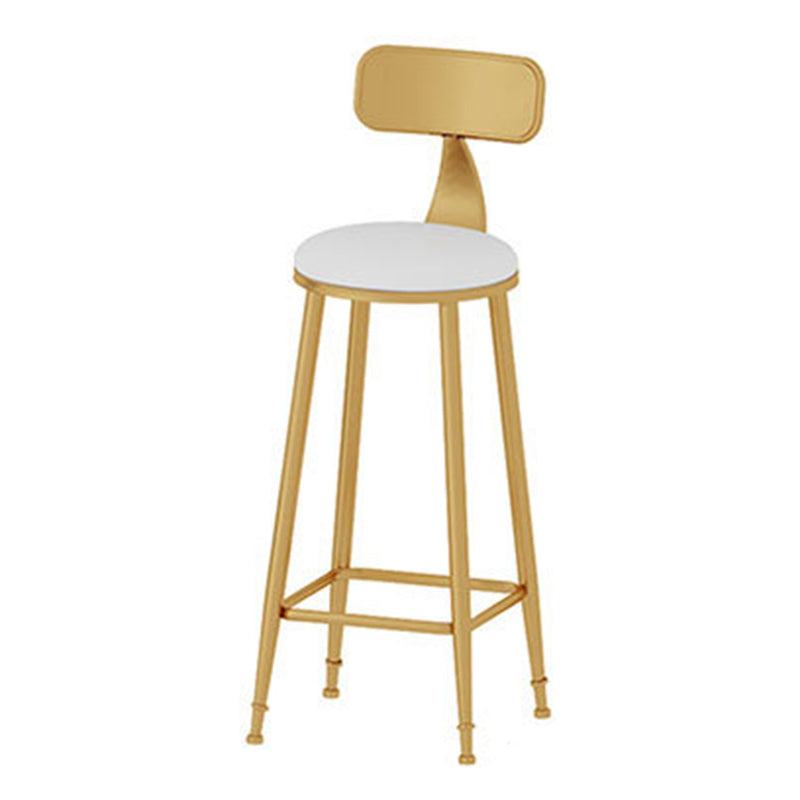 Contemporary Backrest Bar Stools Metal Barstool with Footrest Clearhalo 'Bar Furniture' 'Bar Stools' 'bar_stools' 'furn' 'furn_bar_stools' 'Furniture' 'Kitchen & Dining Furniture' 6471776