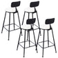 Contemporary Backrest Bar Stools Metal Barstool with Footrest Black White 4 Piece Set Clearhalo 'Bar Furniture' 'Bar Stools' 'bar_stools' 'furn' 'furn_bar_stools' 'Furniture' 'Kitchen & Dining Furniture' 6471777