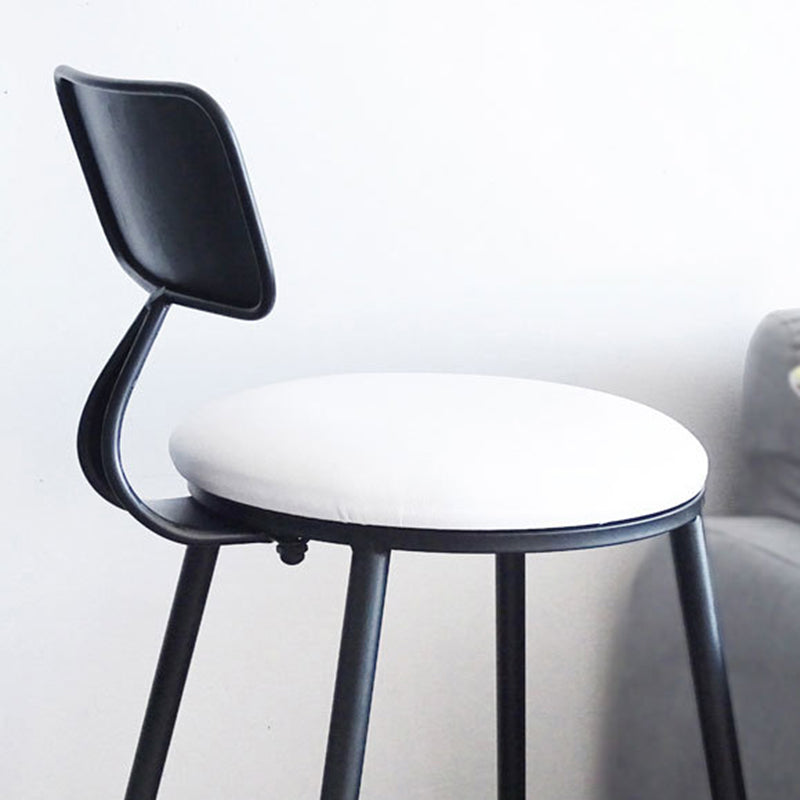Contemporary Backrest Bar Stools Metal Barstool with Footrest Clearhalo 'Bar Furniture' 'Bar Stools' 'bar_stools' 'furn' 'furn_bar_stools' 'Furniture' 'Kitchen & Dining Furniture' 6471778