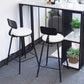 Contemporary Backrest Bar Stools Metal Barstool with Footrest Clearhalo 'Bar Furniture' 'Bar Stools' 'bar_stools' 'furn' 'furn_bar_stools' 'Furniture' 'Kitchen & Dining Furniture' 6471782