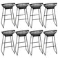 Contemporary Backrest Bar Stools Metal Barstool with Footrest White-Black 8 Piece Set Clearhalo 'Bar Furniture' 'Bar Stools' 'bar_stools' 'furn' 'furn_bar_stools' 'Furniture' 'Kitchen & Dining Furniture' 6471790