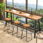 Taburete de comedor de madera Taburetes de bar contemporáneos en negro y marrón