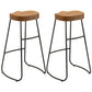 Taburete de comedor de madera Taburetes de bar contemporáneos en negro y marrón