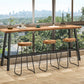 Taburete de comedor de madera Taburetes de bar contemporáneos en negro y marrón