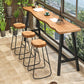 Taburete de comedor de madera Taburetes de bar contemporáneos en negro y marrón