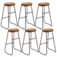 Taburete de comedor de madera Taburetes de bar contemporáneos en negro y marrón