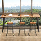 Taburete de comedor de madera Taburetes de bar contemporáneos en negro y marrón