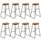 Taburete de comedor de madera Taburetes de bar contemporáneos en negro y marrón
