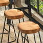 Taburete de comedor de madera Taburetes de bar contemporáneos en negro y marrón