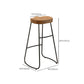 Taburete de comedor de madera Taburetes de bar contemporáneos en negro y marrón