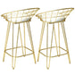 Glam Backrest Stools Metal Barstool with Gold Metal Legs for Bar 2 Piece Set Clearhalo 'Bar Furniture' 'Bar Stools' 'bar_stools' 'furn' 'furn_bar_stools' 'Furniture' 'Kitchen & Dining Furniture' 6471870