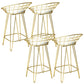 Glam Backrest Stools Metal Barstool with Gold Metal Legs for Bar 4 Piece Set Clearhalo 'Bar Furniture' 'Bar Stools' 'bar_stools' 'furn' 'furn_bar_stools' 'Furniture' 'Kitchen & Dining Furniture' 6471872