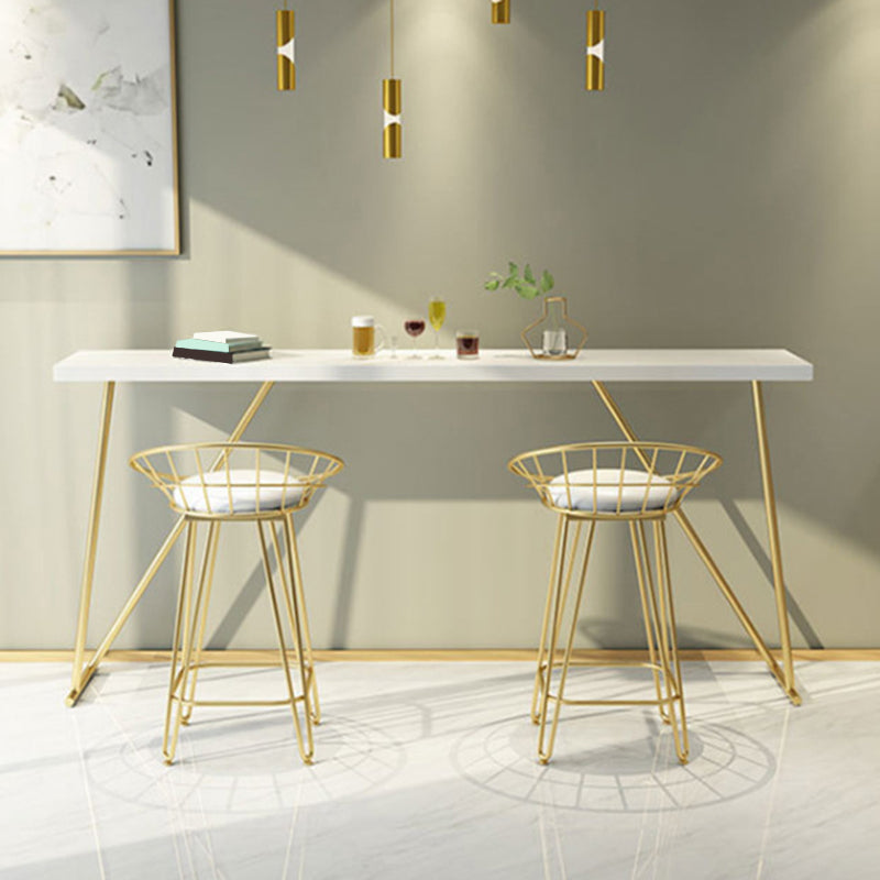Glam Backrest Stools Metal Barstool with Gold Metal Legs for Bar Clearhalo 'Bar Furniture' 'Bar Stools' 'bar_stools' 'furn' 'furn_bar_stools' 'Furniture' 'Kitchen & Dining Furniture' 6471873