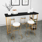 Glam Round Bar Stools Gold Metal Dining Stools with Footrest Clearhalo 'Bar Furniture' 'Bar Stools' 'bar_stools' 'furn' 'furn_bar_stools' 'Furniture' 'Kitchen & Dining Furniture' 6471884