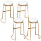 Glam Round Bar Stools Gold Metal Dining Stools with Footrest Backless 4 Piece Set Clearhalo 'Bar Furniture' 'Bar Stools' 'bar_stools' 'furn' 'furn_bar_stools' 'Furniture' 'Kitchen & Dining Furniture' 6471895