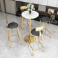 Contemporary Dining Stools Glam Metal Bar Stools with Footrest