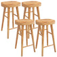 Solid Wood Dining Stool Contemporary Bar Stools with Footrest 4 Piece Set Four Legs Clearhalo 'Bar Furniture' 'Bar Stools' 'bar_stools' 'furn' 'furn_bar_stools' 'Furniture' 'Kitchen & Dining Furniture' 6471957